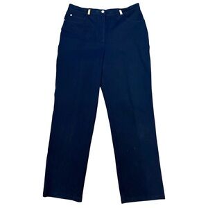 St. John Sport Marie Gray navy straight leg pants size 14